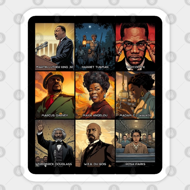 Icons of Black History Sticker by UrbanLifeApparel